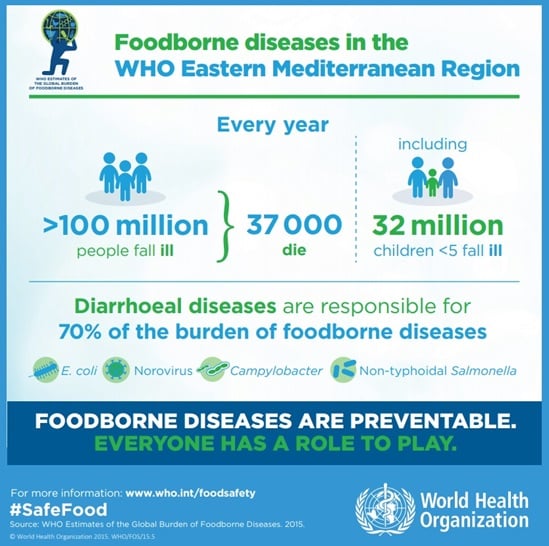 Foodborne diseases in the WHO Eastern Mediterranean Region infographics