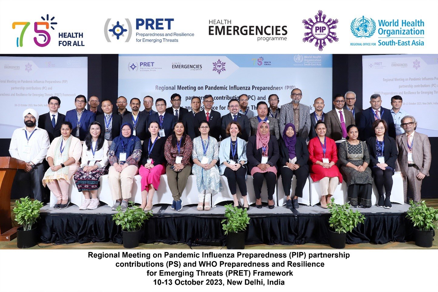 Regional meeting on Pandemic Influenza Preparedness (PIP) partnership contributions (PC) and WHO Preparedness and Resilience for Emerging threat framework (Hybrid) held on 10-13 October 2023 PIPPS-pret2023